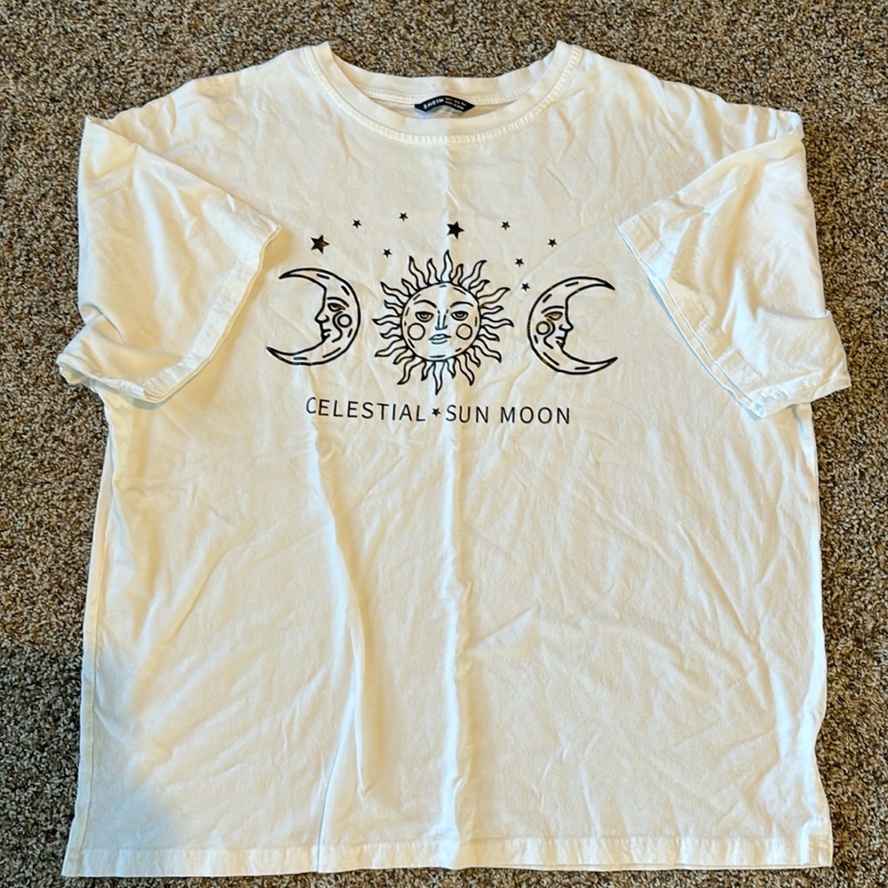 SHEIN sun and moon celestial tshirt